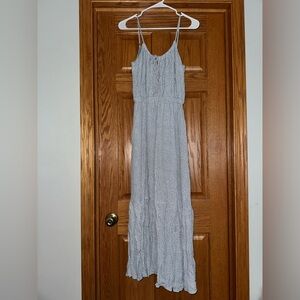 Abercrombie & Fitch Blue Floral Spaghetti Strap Maxi Dress